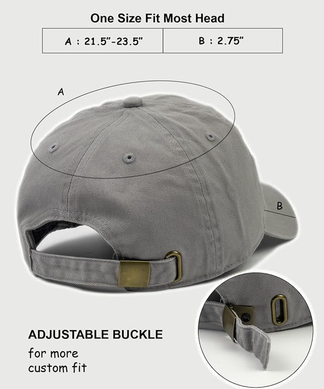 Utmost Unisex Classic Low Profile Cotton Baseball Cap Plain Blank Camoflauge Soft Unconstructed Adjustable Size Dad Hat (Grey)