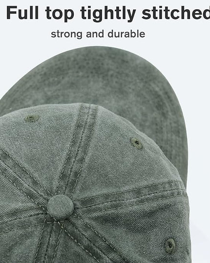HH HOFNEN Men Women Washed Distressed Twill Cotton Baseball Cap Vintage Adjustable Dad Hat
