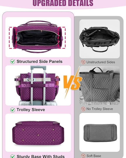FIORETTO Teacher Tote Bag for Women with Laptop Compartment, Large Cup Holder, Zip Closure, Ideal for Work, Bible, Nurse