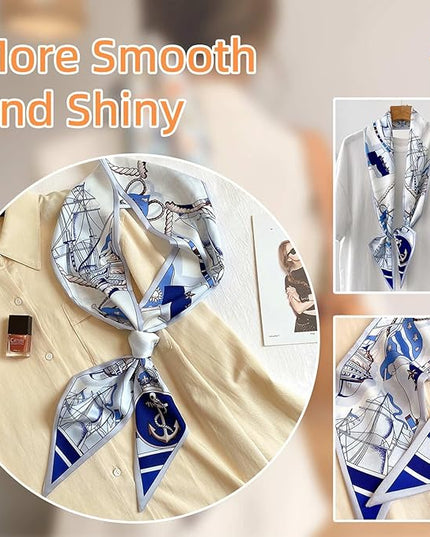 Dailyacc Hair Scarf for Women Fashion Silky Satin Headscarf Wrap Breathable Lightweight Neck Scarves For Handbag