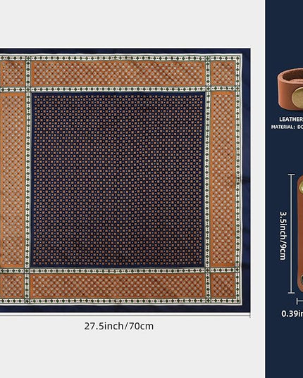 27.5 Inches Square Silk Feeling Neck Scarf for Men Necktie Silk Bandanas Pocket Square Cowboy Scarves