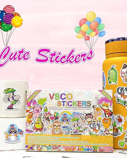 300 PCS Cute Stickers for Kids – Waterproof Vinyl Stickers for Water Bottles, Laptops & Scrapbooks | Fun School Supplies, Classroom Rewards & Teacher Prizes, Sticker Pack for Girls & Teens