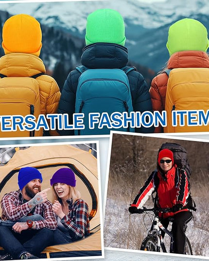 Yahenda 48 Pack Knit Beanies Hats Winter Beanie Hats Warm Knitted Cuffed Skull Cozy Cap for Men Women Unisex