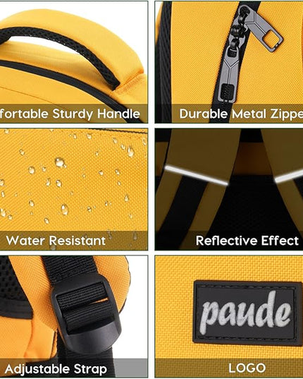 Paude Backpack for School, Laptop, Teens 15.6 Inch College Backpack for University, Business, Work, Travel - Orange
