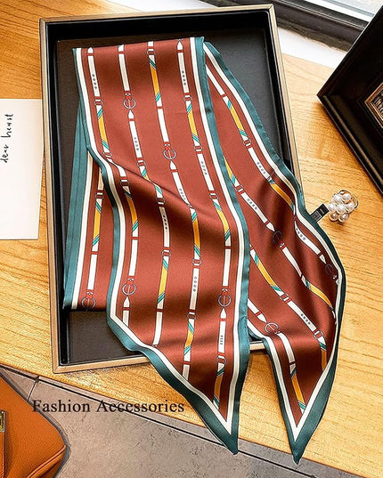Purse Scarf For Handbags Head Scarves For Women's Hair Bags Scarfs Long Skinny Scarves Fashion Silky
