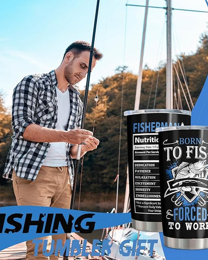 Fishing Gifts for Men, Unique Fishing Gifts for Dad/Grandpa/Boys, Gift for Fisherman, Dad/Papa Fisherman Present, Birthday Present for Mens Who Love to Fish Tumbler 20oz