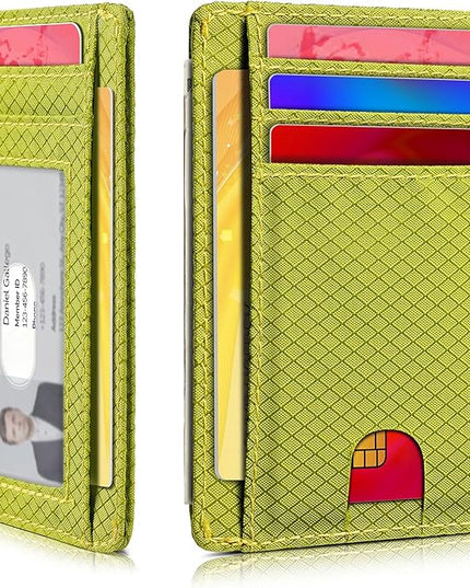 Artpaxy Slim Wallet for Men & Women, Minimalist Front Pocket Card Holder for Travel, RFID Blocking, Water Resistant Nylon Wallet for ID & Cash & Credit Card