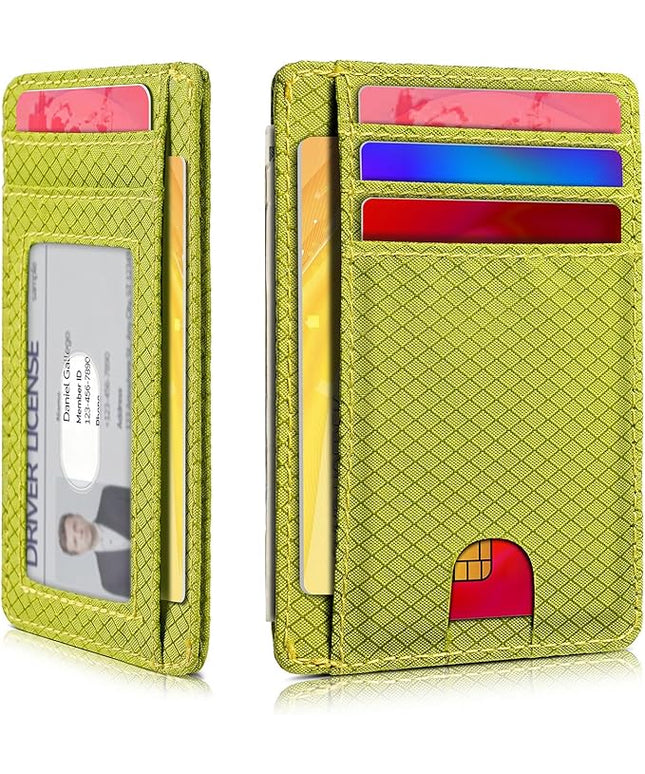 Artpaxy Slim Wallet for Men & Women, Minimalist Front Pocket Card Holder for Travel, RFID Blocking, Water Resistant Nylon Wallet for ID & Cash & Credit Card