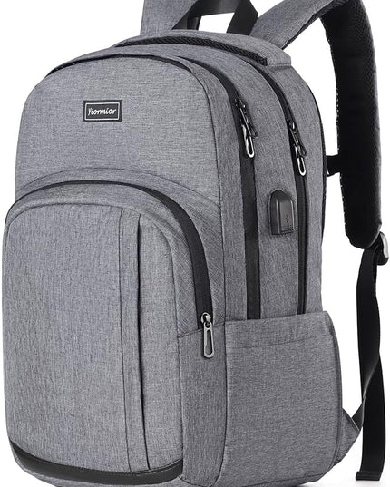 Bookbag School Backpack, Travel Backpack Anti Theft Laptop Backpack with USB Charging Port Water Resistant College Fits 15.6 Inch Notebook Over 3 Years Old