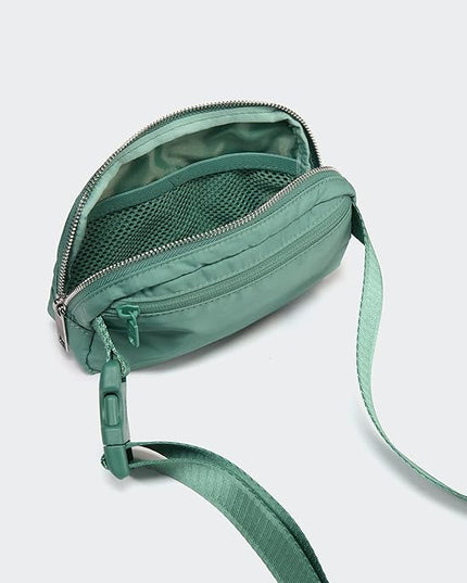 Pander Everywhere Belt Bag for Women, Fashion Waist Packs, Crossbody Bags with Adjustable Strap (Eucalyptus Green).