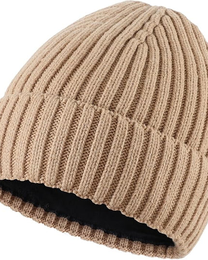Connectyle Fleece Lined Cuffed Beanie Hat for Men Women Knitted Winter Wool Beanies Skull Cap Warm Watch Hat