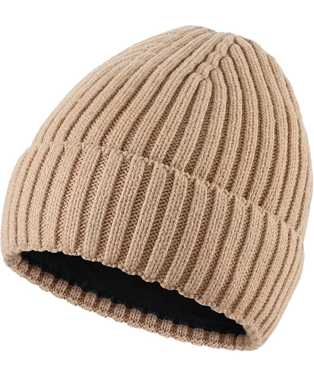Connectyle Fleece Lined Cuffed Beanie Hat for Men Women Knitted Winter Wool Beanies Skull Cap Warm Watch Hat
