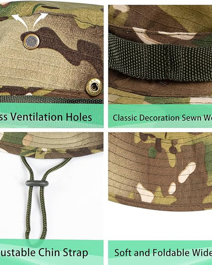 Sun Hats for Men Women Boonie Hat UPF 50+ Bucket Hat Wide Brim UV Protection Fishing Hiking Safari Outdoor Hats