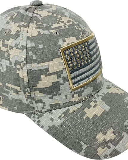 Roytrense Embroidered American Flag Unisex Baseball Cap (100% Cotton)
