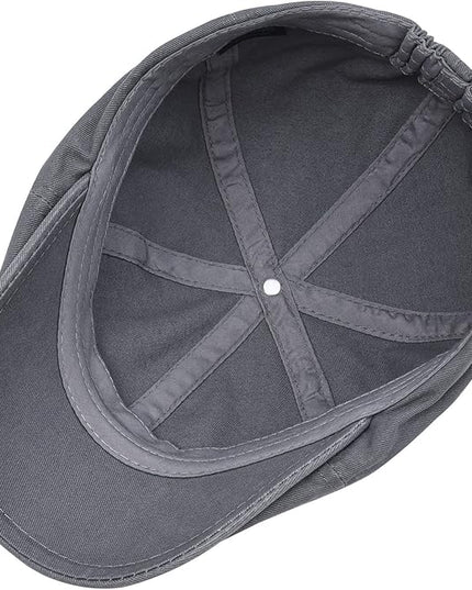 VOBOOM Cotton Washing Flat Cap Cabbie Hat Gatsby Ivy Irish Hunting Newsboy