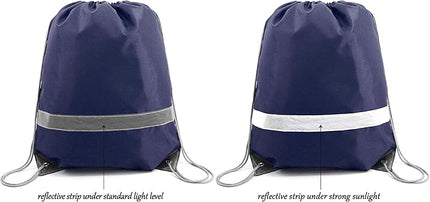BeeGreen Drawstring Backpack Bags 20,30,50 Packs Reflective String Bags for Gym Sport Trip Cinch Sack DIY for Women Men