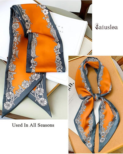Purse Scarf For Handbags Head Scarves For Women's Hair Bags Scarfs Long Skinny Scarves Fashion Silky