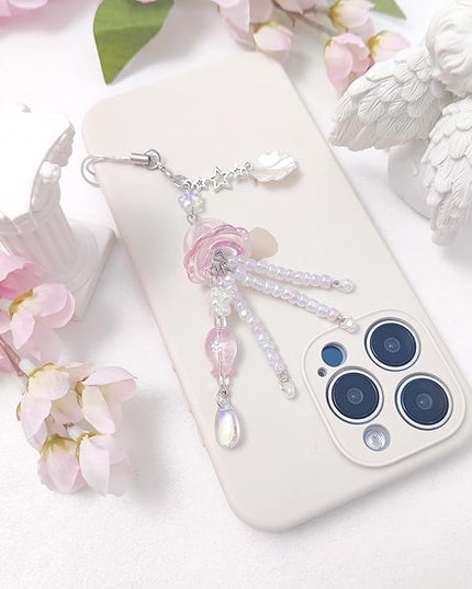 1-4PCS Cute Phone Charms Aesthetic Y2K Cell Phone Charms Strap Strawberry Butterfly Star PhoneCharm Y2K Accessories for Bag Keychain Airpods Camera Pendants Decor