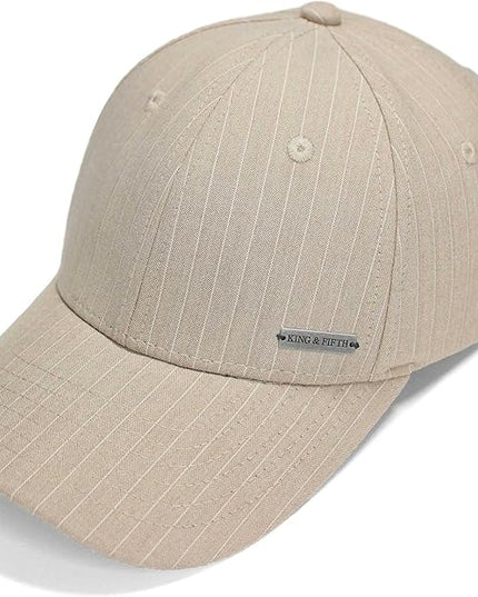 Fashion Baseball Hats for Men by King & Fifth | The Senna Baseball Cap with Low Profile & Menswear Fabric + Baseball Caps
