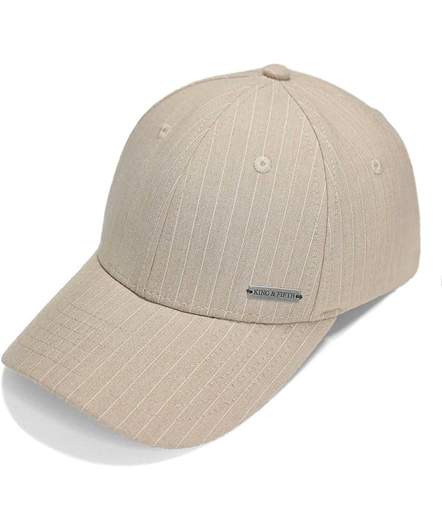 Fashion Baseball Hats for Men by King & Fifth | The Senna Baseball Cap with Low Profile & Menswear Fabric + Baseball Caps