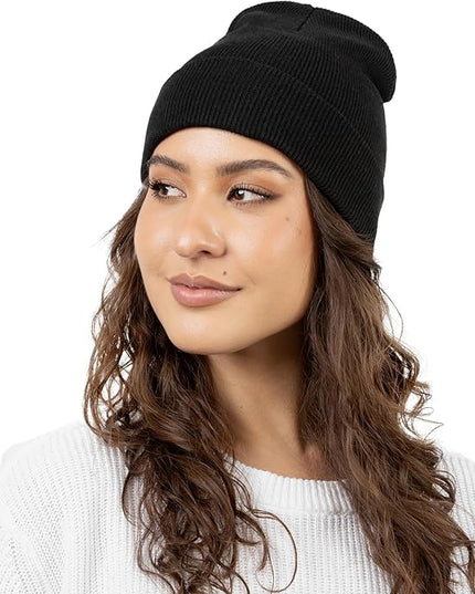 25 Pack Winter Beanie Hats, Unisex Thermal Toboggan Cold Weather Cuffed Caps Bulk Bundle