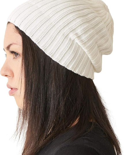 CHARM Mens Cotton Fisherman Beanie - Ribbed Trawler Knit Cap Womens Slouch Hat