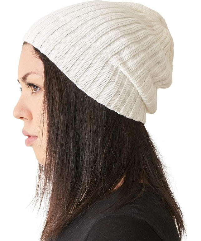 CHARM Mens Cotton Fisherman Beanie - Ribbed Trawler Knit Cap Womens Slouch Hat