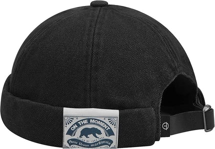 Croogo Denim Docker Hat Fashion Brimless Beanie Hat Retro Worker Skull Cap Rolled Cuff Sailor Cap Hip Hop Dancing Watch Cap