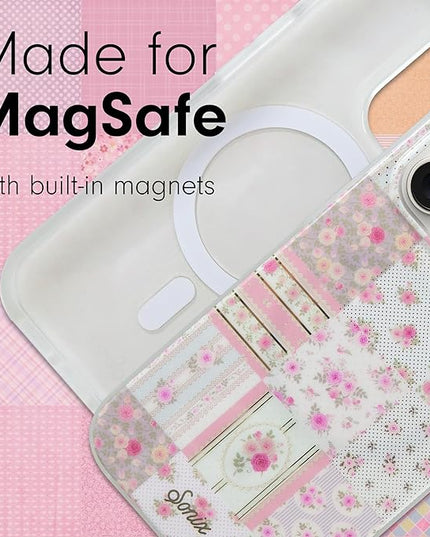 Sonix Protective Phone Case for iPhone 15 Pro Max | Compatible with Magsafe | 10ft Drop Tested | Patchwork Cottage