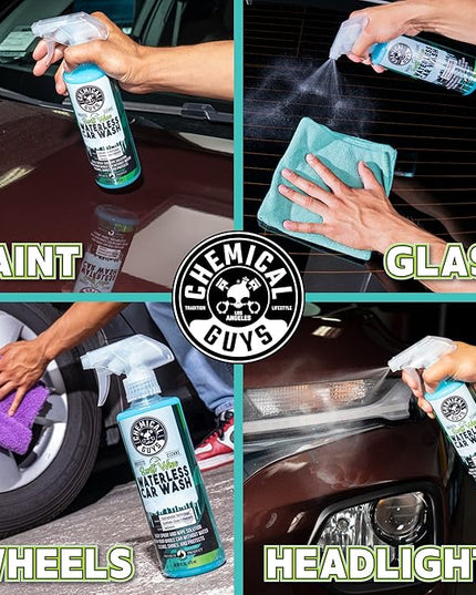 Chemical Guys Swift Wipe Sprayable Waterless Car Wash Spray - Spray and Wipe to Safely Clean and Shine Cars, Trucks, Motorcycles, RV & More, High Lubrication Formula, 16 oz