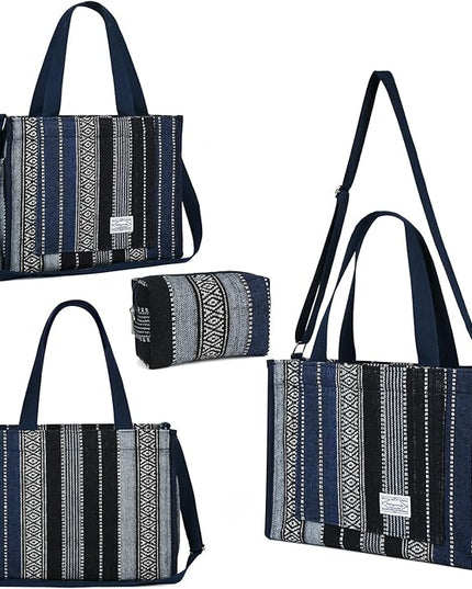 Valleycomfy Corduroy Tote Bag for Women Travel Crossbody Bag Purse Women Shoulder Bags Work Handbags Everyday Hobo Bag