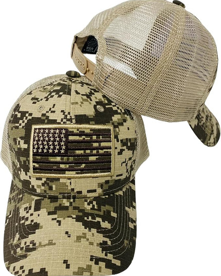 Roytrense Embroidered American Flag Unisex Baseball Cap (100% Cotton)