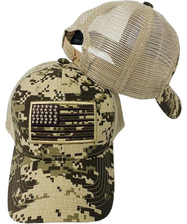 Roytrense Embroidered American Flag Unisex Baseball Cap (100% Cotton)