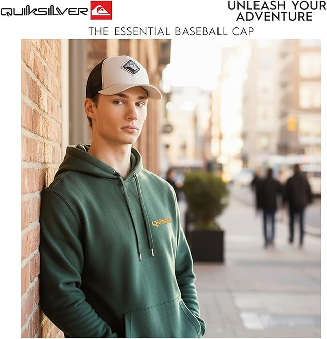 Quiksilver Men's Premium Cotton Adjustable Snap Back Logo Baseball Cap