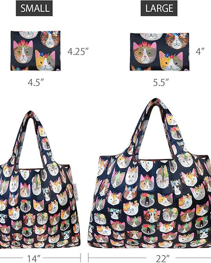 allydrew Large Foldable Tote Nylon Reusable Grocery Bags