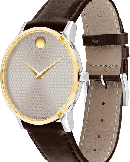 Movado Museum Classic Men's Watch - Swiss Quartz Movement, Calfskin Strap - 3 ATM Water Resistance - Classic, Luxury Fashion Timepiece for Him - 40mm
