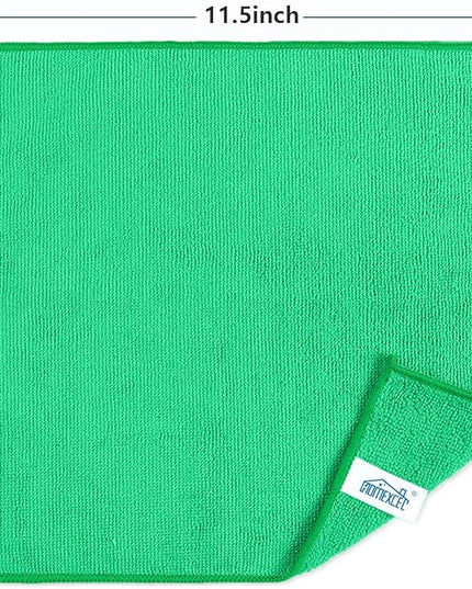 HOMEXCEL Green Microfiber Cleaning Cloth, 8 Pack Cleaning Towels for Kitchen, Lint Free, Scratch-Free, Highly Absorbent, and Reusable Cleaning Rags for House, Window and Glass, Cars, 11.5 X11.5 inch