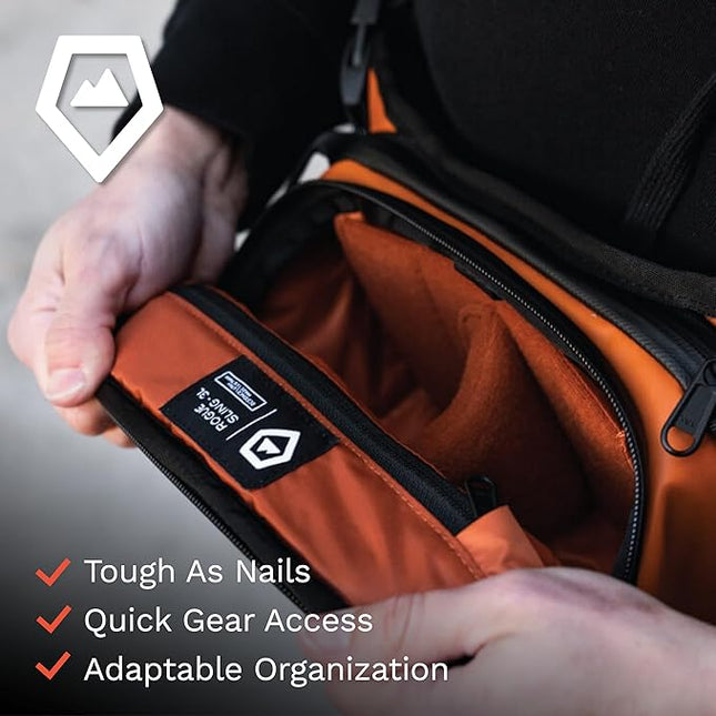 WANDRD ROGUE V1 3L Sling: Compact Camera Sling and Crossbody Bag with Fast Access, 3-Way Carry– Lightweight Everyday Bag Great for Travel, Photography, and Daily Use (Sedona Orange)