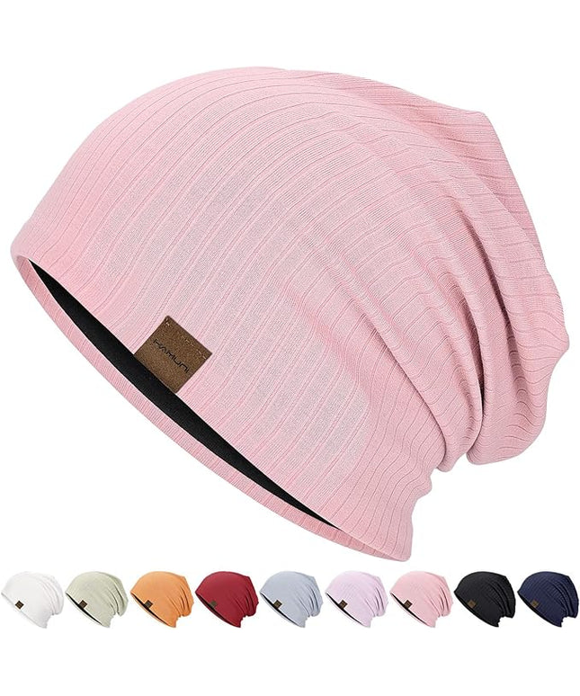 Slouchy Beanie for Men Women Soft Lightweight Running Beanie Hat Chemo Cap Skull Cap