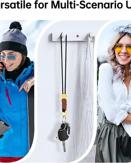 MCTi Hand Wrist Strap Lanyard, Adjustable Gloves Wrist Strap, Tight Hand-Braided Phone Lanyard, Durable Stretchable Keychain