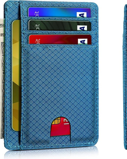 Artpaxy Slim Wallet for Men & Women, Minimalist Front Pocket Card Holder for Travel, RFID Blocking, Water Resistant Nylon Wallet for ID & Cash & Credit Card