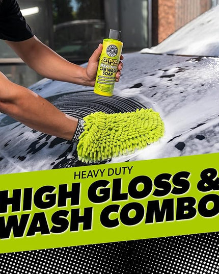 Chemical Guys Car Cleaning Kit - With Car Wash Soap, Wheel Cleaner, Total Interior, Car Wash Mitt - Interior and Exterior Wash Kit With Vehicle Cleaning and Detailing Accessories - 7 Item Kit