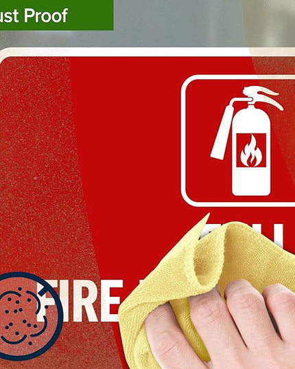 Full Fire Extinguishers Here Sign, 10x7 Inches, 4 Mil Vinyl Decal Stickers Weather Resistant, Made in USA by My Sign Center