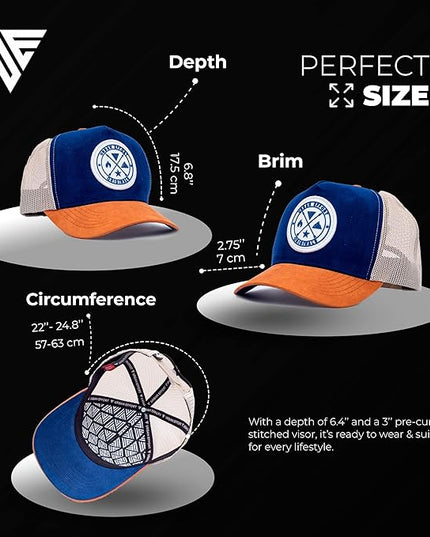 Urban Effort Mesh Back Cap - for Men and Women Baseball Hat 5-Panel Trucker Hat - Great Snapback Closure for Hunting & Hiking