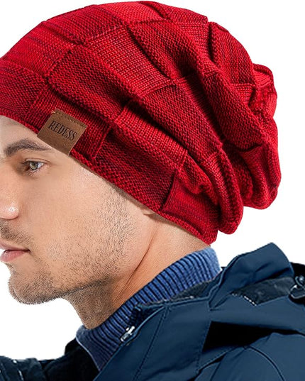 REDESS Beanie Hat for Men and Women Winter Warm Hats Knit Slouchy Thick Skull Cap