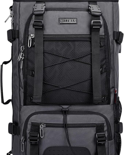 WITZMAN Travel Backpack for Men Convertible Large Carry on Backpack with Shoe Compartment for Airplanes Fit 17 Inch Laptop(B689 Silvery Grey)