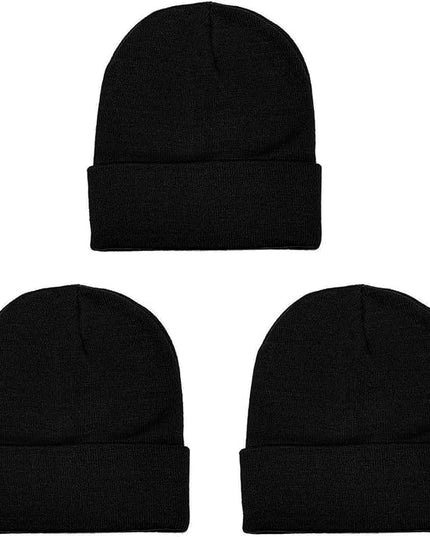 Gelante Unisex Beanie Cap Knitted Warm Solid Color and Multi-Color Multi-Packs