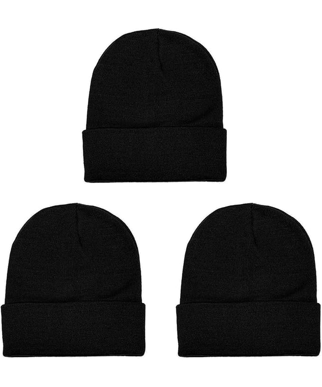 Gelante Unisex Beanie Cap Knitted Warm Solid Color and Multi-Color Multi-Packs