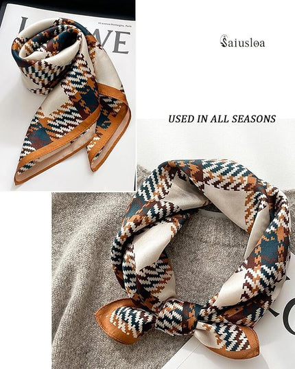 Neck Scarf For Womens Silky Head Scarves Hair Bandanas Square Scarf Fashion Accessories lightweight