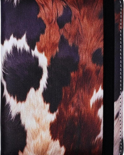 Passport Holder for Women and Men PU Leather Passport Cover for Travel (Cow Print)